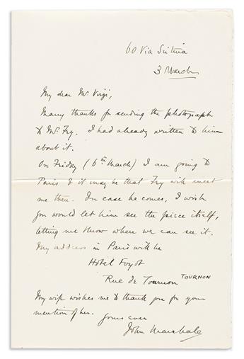 EDWARD PERRY WARREN (1860-1928) ARCHIVE Extensive correspondence of the noted art collector and author of A Defence of Uranian Love.